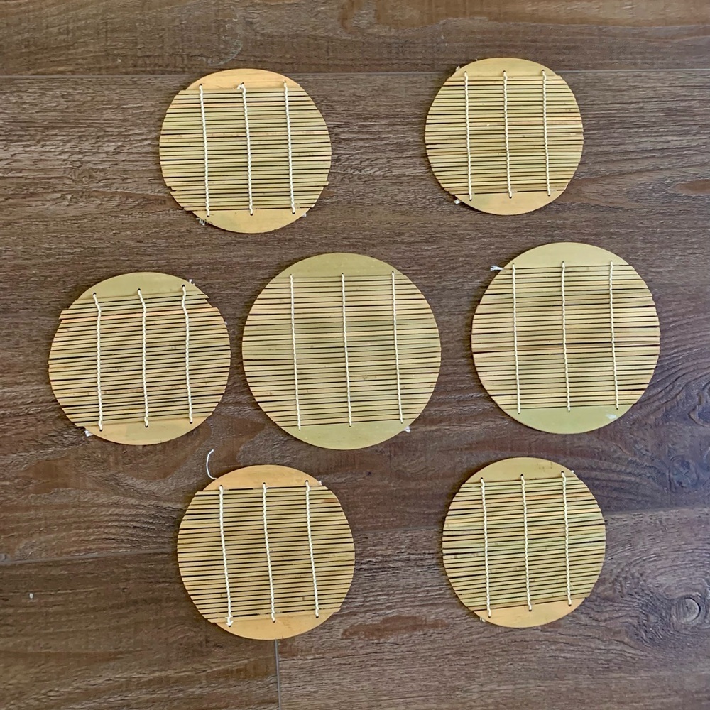 Bamboo coasters